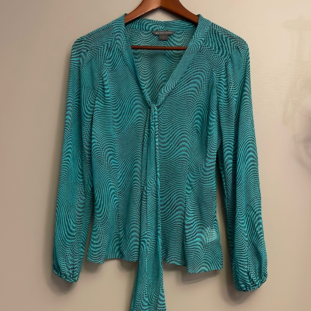 Armani Exchange Teal Blouse